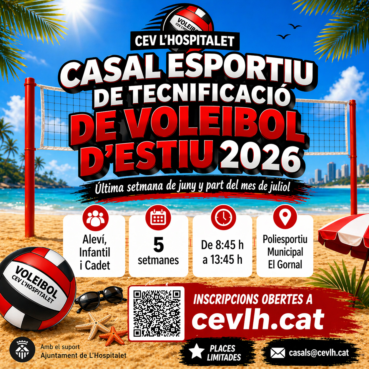 Casal Esportiu de Tecnificació de Voleibol d'Estiu del CEV L'Hospitalet 2026